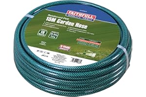 Faithfull 15M (49ft) Reinforced Hose 12.7mm (1/2 Inch) Diameter – PVC Garden Hose Pipe