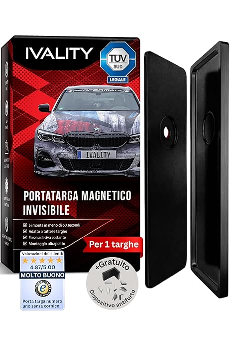 Portatarga Adesivo Ultra Forte - Doppio Pack Senza Cornice Per Auto E Moto - Foto 4