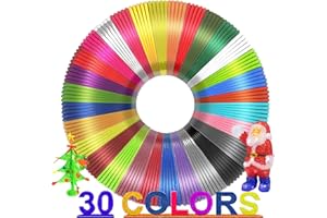 ARDFFA 3D Filamento Fili Penna PLA 30 Colori, 1,75 mm 3D Penna Filamento Ricarica per Penna 3D 5M Ciascuna Totale 150M, Stampanti 3D Materiali Filamenti Penna per MYNT3D,ODRVM,Tecboss,Lovebay,SCRIB3D,Dikale