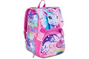 SJ GANG STYLE JAM GANG Zaino Doppio Scomparto Estensibile, Rosa, Maxi Capienza, Schienale Preformato, Bambina, Scuola Elementare