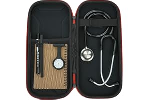 KITS OF MEDICINE Kit di stetoscopio | include stetoscopio, orologio da taschino, torcia a penna, custodia rigida per stetoscopio, penna e blocco note A6 | regalo perfetto per infermieri, studenti di medicina
