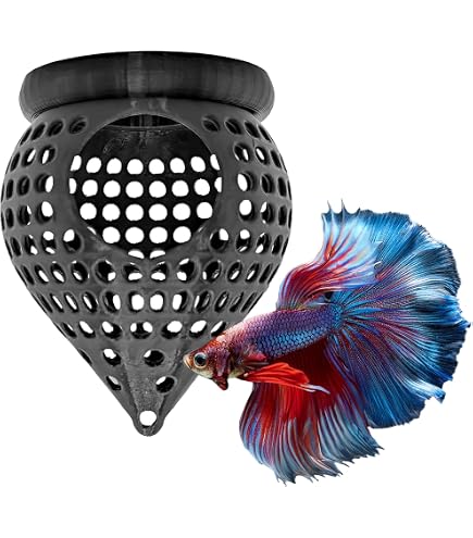 QhgPnt 2Pcs Betta Fish Accessories, Fish Tank Accessories, Black Aquarium Decorations for Betta Fish Tanks, Safe Resting Spots to Enhance Natural Behavior, Easy to Install and Maintain Pet Supplies
