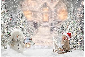 Weihnachten Fotografie Hintergrund, 2*1,5m Ci-Fotto Weihnachtsbaum Schneeflocken Foto Hintergründe Niedlicher Schneemann Hintergrund, Home Party Dekoration Hintergrund, Kinder Fotografie Hintergründe