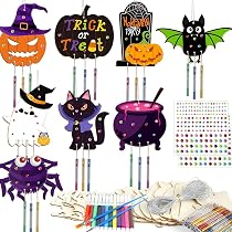 Kit Lavoretti Halloween Per Bambini - 12 Zucche In Schiuma EVA, Adesivi, Decorazioni, 105 Pezzi, Fai Da Te Creativo