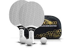 Senston Table Tennis Rackets Set,Professional Ping Pong Paddle Set for 2-4 Players, Composite Rubber Ping Pong Paddle, Indoor or outdoor games.