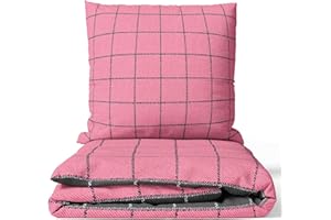 Leonado Vicenti Pościel w kratkę,100% bawełny renforcé, pościel dwustronna z poszewką na poduszkę, nowoczesny zestaw, 135 x 200/ 155 x 200/ 155 x 220/ 200 x 200/ 200 x 220/ 240 x 220 cm