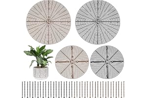 ZCOINS Große Blumentopf-Gitter 52 cm und 30 cm, 4 Stück Schneidbares Pflanzentopf-Schutzgitter pflanzenschutz Katzen und Kinder, Indoor-Pflanzenblumen-Abdeckungen, Boden Schoner mit tiefen Stützen