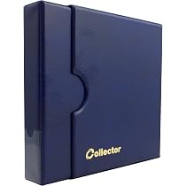 COLLECTOR Münzalbum Für 200 Münzen – Mittlere Größe (50p, £1, £2, €1, €2), Azurblau, 21x23x5,5 Cm