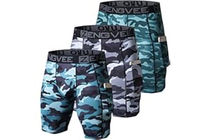 ZENGVEE 3 Pack Men's Compression Shorts Cool Dry Running Base Layer Shorts with Phone Pockets for Running,Training, Workout, Gym