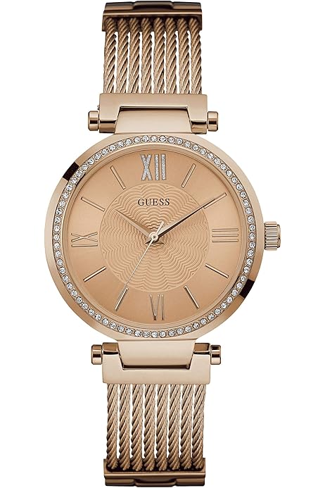 rose gold guess watch ladies