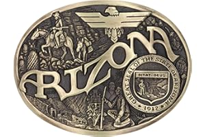 Montana Silversmiths Men's Arizona State Heritage Attitude Belt Buckle - 60811Azc