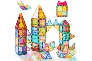 Kid Odyssey Magnetische Bausteine 70 Teile, Diamand Magnetbausteine ab 3 Jahre, Neuestes 3D Magnet Spielzeug Kinder, STEM Lernspielzeug für Jungen und Mädchen, Kreative Geschenke