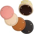 4 Fonds De Sac En Cuir PU 15cm - Avec Trous Pour Crochet DIY - Rose, Beige, Noir, Marron