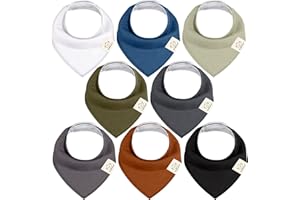 KeaBabies Bio Bandana Bandana Drool Bibs - Bandana Bandana Unisexe Bandana Drool Bibs Super Absorbant