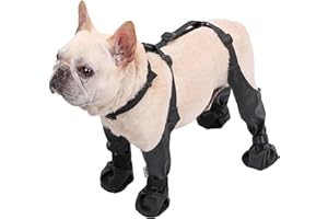 Wood Homing Waterproof Dog Shoes - Anti Slip Dog Boot Paw Foot Protector with Velcro Suspender for Injured Paw Stop Licking Outdoor Walking Snow Rainy Hot Weather Dirt-Proof Winter Puppy Booties(M)