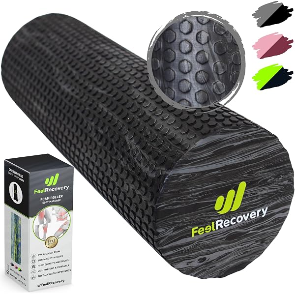 Yes4All Rouleau En Mousse EPP 30/45/60/90cm - Haute Densité Pour Dos, Jambes, Fitness, Yoga Et Massage - Multi Couleurs