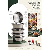 Transformacion Mini Sosluk Kasesi 5'lı Set 60 ml, Kafe Restoran Tipi Sos Re&ccedil;el Mayonez Ket&ccedil;ap Baharat Kabı, Konik Dip Sos Kas