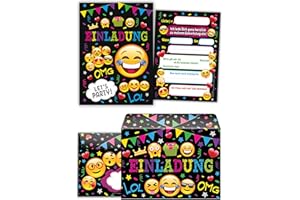 ‎JUNA-EXPERTEN JuNa-Experten 12 Einladungskarten incl. 12 Umschläge Kindergeburtstag Mädchen Jungen Jungs Geburtstagseinladungen Einladungen Geburtstag Kinder Umschlag Kartenset