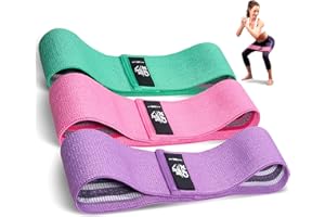 CFX Resistance Bands Set, Exercise Bands with Non-Slip Design for HIPS & Glutes, 3 Levels Workout Bands for Women and Men, Booty Bands for Home Fitness, Yoga, Pilates
