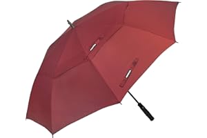 PENGDA Automatik Golf Regenschirm - 158 cm / 62 Zoll Groß Stockschirm GolfSchirme für Herren männer Familiengebrauch Robust Sturm geschützt durch Doppelkappe mit Windöffnung