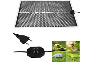 ALLOMN Esterilla térmica para reptiles, terrario, reptiles, con regulación de temperatura para reptiles, tortugas, serpientes, lagartos, cangrejos ermitaños, anfibios (panal de abejas 20 W-42 x 28 cm)