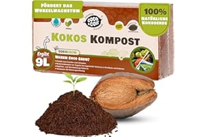COCO&COIR EVERYTHING IN A NUTSHELL Coco&Coir 650g (9L) Kokoserde | Blumenerde aus Kokosfaser | Kokostorf | Kokoseinstreu Bodengrund für Reptilien | 100% natürlich | Terrariensubstrat aus Kokoserde | Kokoshumus