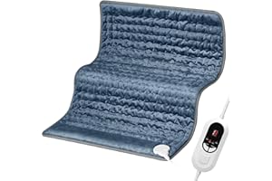 Mowend Manta Eléctrica, 50x60cm Almohadilla Eléctrica con 6 Configuraciones de Calor y Apagado Automático, Manta Eléctrica y Lavable a Máquina para Alivio del Dolor,Regalo para esposa, mamá, papá