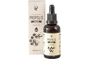 beegut Teinture de propolis bio 50 ml avec extrait de propolis issu de l'apiculture biologique 10 %, gouttes de propolis avec alcool, emballage durable
