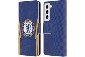 Head Case Designs Officially Licensed Chelsea Football Club Home 2021/22 Kit Leather Flip Case Compatible With Samsung Galaxy S22 5G