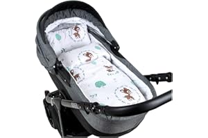 ‎BABYLUX Babylux 2 TLG. Set Bezug für Kinderwagen Stubenwagen oder Wiege Garnitur Bettwäsche Kissen Decke 60 x 78 cm (120. Wald REH)