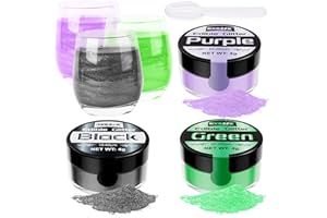 HXDZFX Edible Glitter - 3 Colours 100% Edible Shimmering Lustre Sparkle for Cakes, Edible Glitter for Drinks, Cake Decorations, Chocolates, Muffins, Cocktail, Cream, etc (4g Each)
