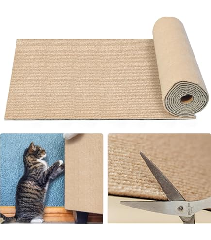 Tappetino Tiragraffi Per Gatti Autoadesivo - 5 Pezzi 30x60 Cm, Ritagliabile Per Mobili - Foto 9