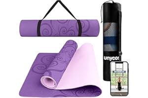 LA MENTE ES MARAVILLOSA - Tappetino per Yoga, Pilates, Fitness o Altri Sport, Tappetino Antiscivolo in TPE con Borsa a Tracolla, Tappetino da Allenamento 183 x 61 cm, Include E-book con Esercizi