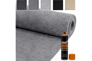 Trident Distributions 4 Way Super Stretch Lining Carpet for Camper Van Motorhome Car Vehicle Interior Including Heat Resistant Carpet Lining Glue, Campervan Accessories, Anthracite 4m x 2m