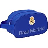 Safta Real Madrid &ndash; Medium Children's School Toiletry Bag with Handle, Children's Toiletry Bag, Adaptable to Trolley, Easy Cl