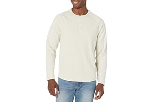 Amazon Essentials Camiseta de Manga Larga con Cuello Henley y Corte Recto (Disponible en Talla Grandes y Largos Especiales) Hombre