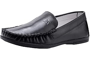 Ahannie Mokassins für Jungen,Kinder Gemütlich Fahrende Schuhe Loafers,Kinder School Uniform Shoe