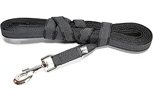 JULIUS K-9 IDC Color & Gray gumowana linka, 20 mm x 5 m z pętelką, czarno-szara