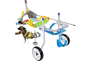 HobeyHove Fauteuil Roulant Réglable Pour Chien, Pour Fauteuils Roulants Pour Animaux De Compagnie Avec Pattes Arrière Handicapées, Aider les animaux à retrouver leur capacité de marche(7 tailles-XSLW)