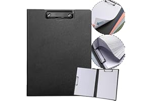 Portablocco A4, HAIYUU Cartelline Portadocumenti con Copertina Raccoglitore in Plastica Foldover Clip Boards Cartelline Porta Documenti Faldone Portablocco A4 per Scuola Industria Ufficio