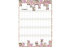 Studio Henki 2025 Wall Planner. A2 Vertical Year Planner. Includes stickers. Crease-free. (Trellis)