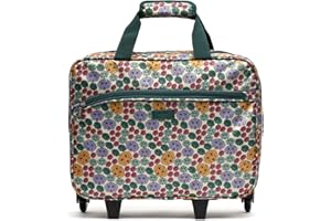 MISAKO Beagle Mallette à roulettes imprimée - Valise à roulettes pour ordinateur portable - Valise de voyage trolley pour ordinateur portable et documents Beagle Beige 32 X 42 X 15 cm