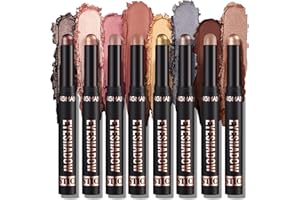 XINYUNXIN 8PCS Ombretto Stick Morbido Cremoso Matte Shimmer Matita Impermeabile Classe Shimmer Set
