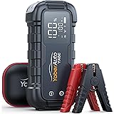 YaberAuto Booster Avviamento Auto, 6000A Avviatore Emergenza per Auto/Moto, 12V Starter Batteria Auto (Tutto Benzina e Fino a