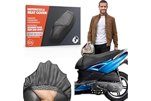 LLAVEROSMOTOR.ES Uniwersalny pokrowiec na fotel motocyklowy, wodoszczelny, antypoślizgowy, odporny na zarysowania, z ochroną przed słońcem i deszczem