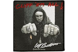 Cliff Burton Cliff Em All Metallica Band Aufnäher Metallica Patch Gewebt & Lizenziert !!