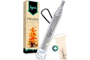 ‎FREIGEIST ESPRIT LIBRE freigeist® Blow Pipe Fire | Fire Pipe Made of High-Quality Stainless Steel | Telescopic Blow Pipe for Your Next Camping Fire | Fire Blow Pipe with Transport Bag and Carabiner | + Gift Box