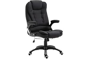 Cherry Tree Furniture Executive Recline Extra Padded Office Chair (Black Fabric)