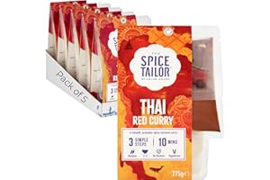 The Spice Tailor - Asian Curry Sauce Meal Kit, Thai Red Curry, Pack of 5, Vegetarian