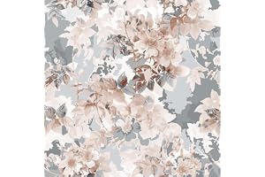 VEELIKE Rosa grå akvarell blommig tapet självhäftande blomma tapeter självhäftande blomma väggbeklädnad löv för möbler sovrum